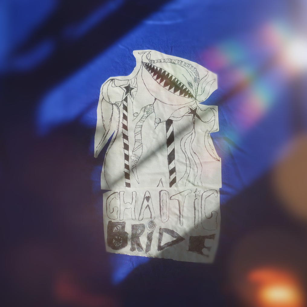 "Jawz" - Black + White on Blue T-Shirt